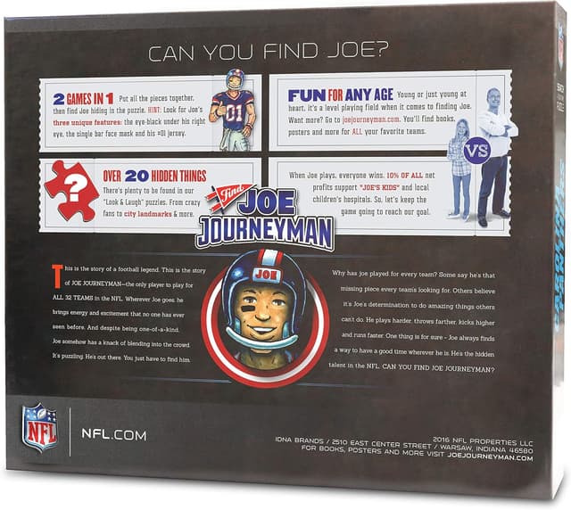 Detalle 2 de YouTheFan NFL Joe Journeyman 18" x 24" 500-Piece Team Puzzle
