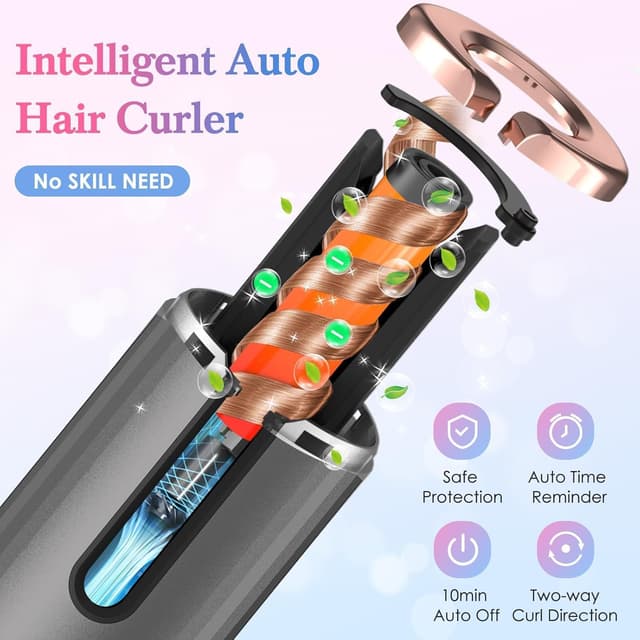 Detalle de CFEN Lockenstab Automatisch Kabellos 6 Stufen