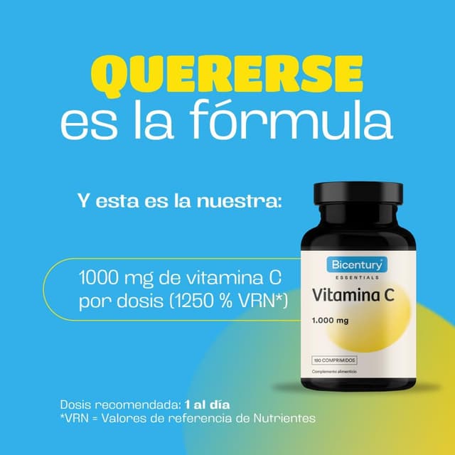 Detalle 2 de Bicentury Vitamina C 1000mg 🍊 Refuerzo Inmunitario 180 comprimidos