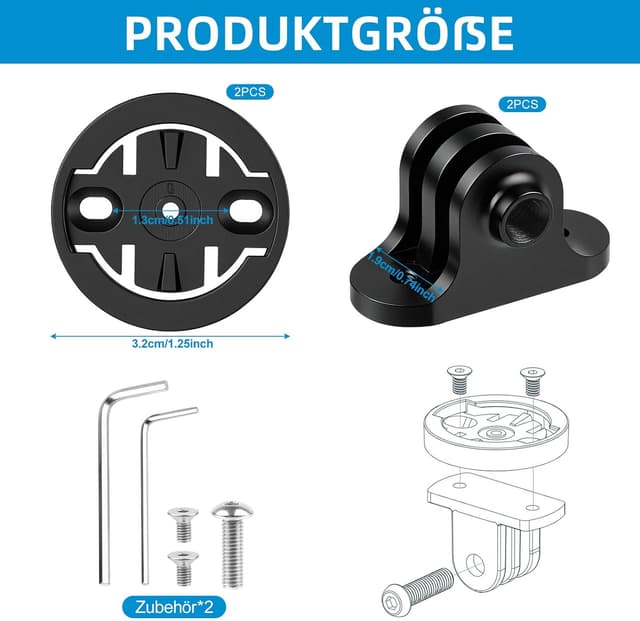 Detalle 2 de 2er Pack Halterung für Gopro Fahrradcomputer