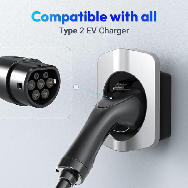 Thumbnail 4 de Tera EV Ladegerät Halter Typ‑2 Wandhalterung Weiß