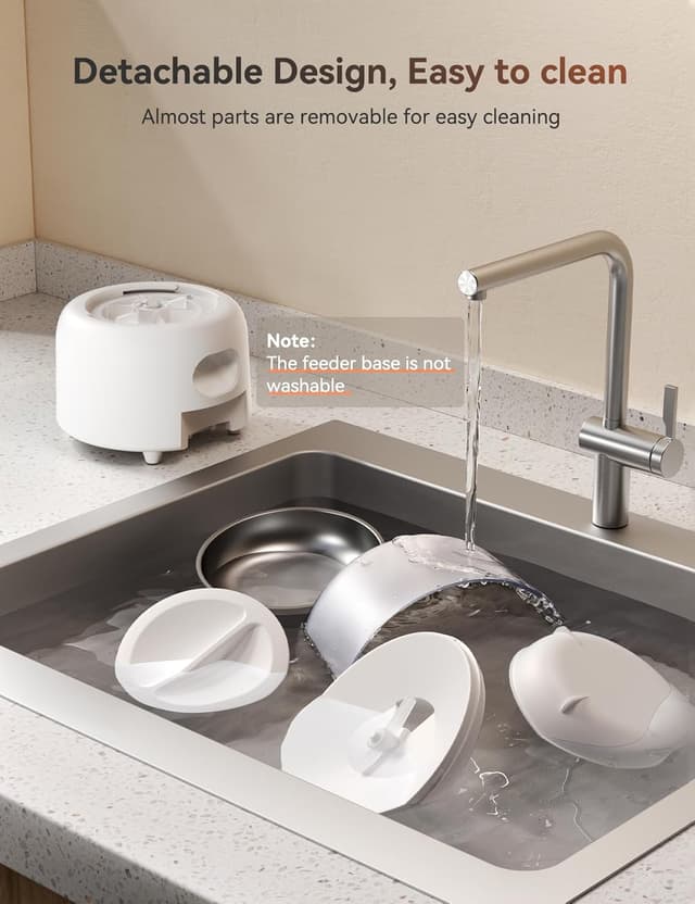 Thumbnail 6 de FEELNEEDY Automatic Cat Feeder with App Control (3L) – WiFi 2.4GHz, up to 10 meals/day