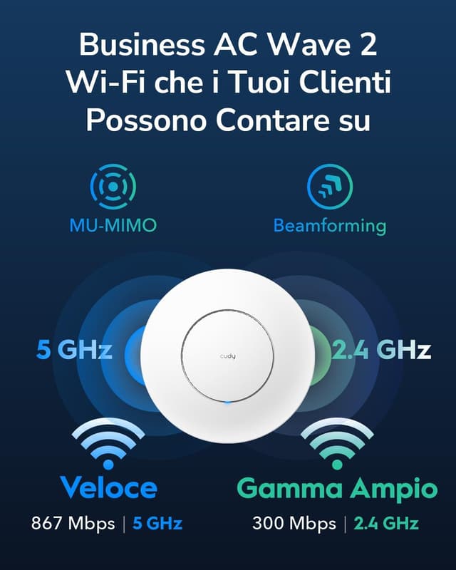 Thumbnail 2 de Cudy AP1300 Punto di accesso WiFi