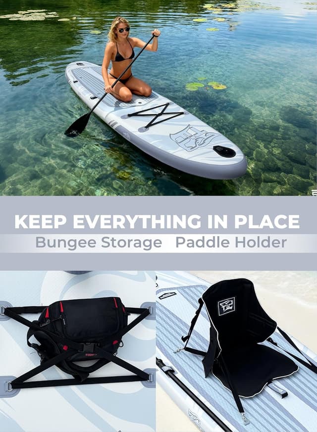 Detalle de TIGERXBANG Tavola SUP Gonfiabile con sedile fino a 200kg: paddle board 353 x 89 cm