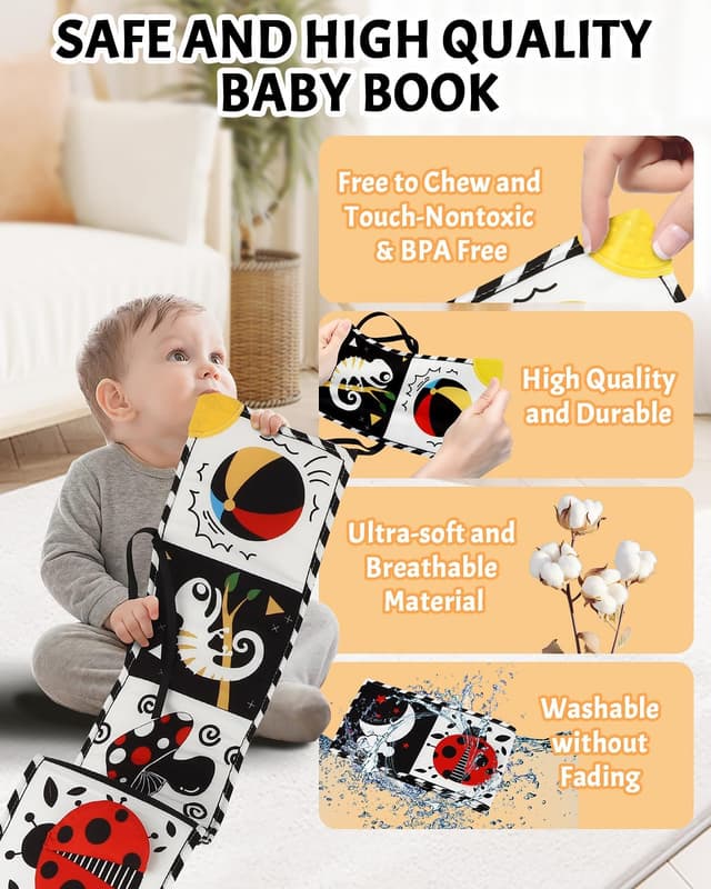 Thumbnail 6 de High Contrast Baby Book 0-6 Months 👶