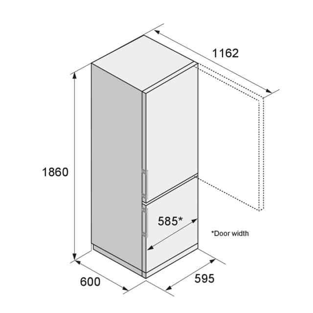 Detalle 2 de Asko RFC286KNBS1 reacondicionado grado B: frigorífico combi con No Frost, WiFi ConnectLife y Fast Freeze
