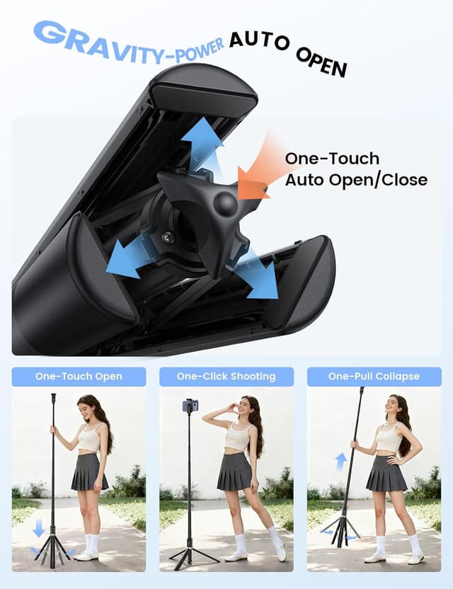 Detalle de Lamicall 65-inch phone tripod, selfie stick