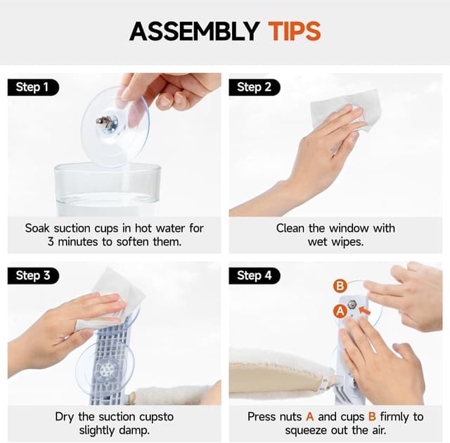 Thumbnail 6 de Cat Window Hammock Bed foldable window perch (54x30cm) with suction cups up to 18kg