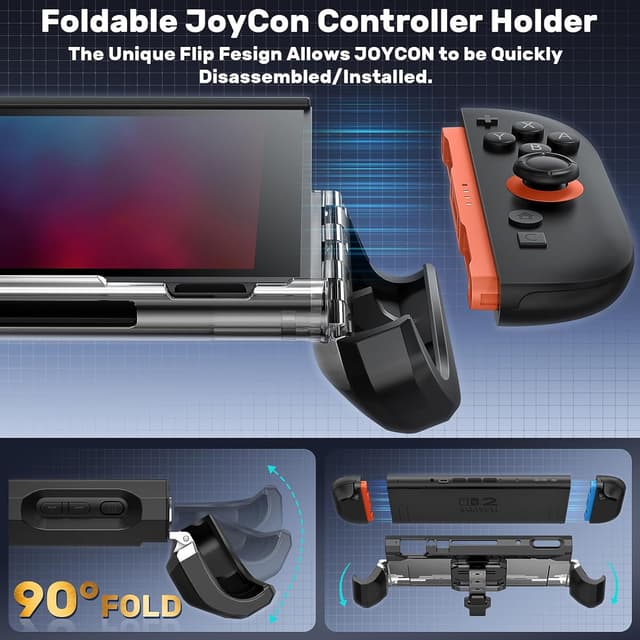 Thumbnail 6 de daydayup Carrying Protective Case Compatible with Nintendo Switch 2, Dockable Switch 2 Cover with Detachable Metal Bracket and Strap for Power Bank, Comprehensive Protection
daydayup Carrying Protective Case Compatibl…