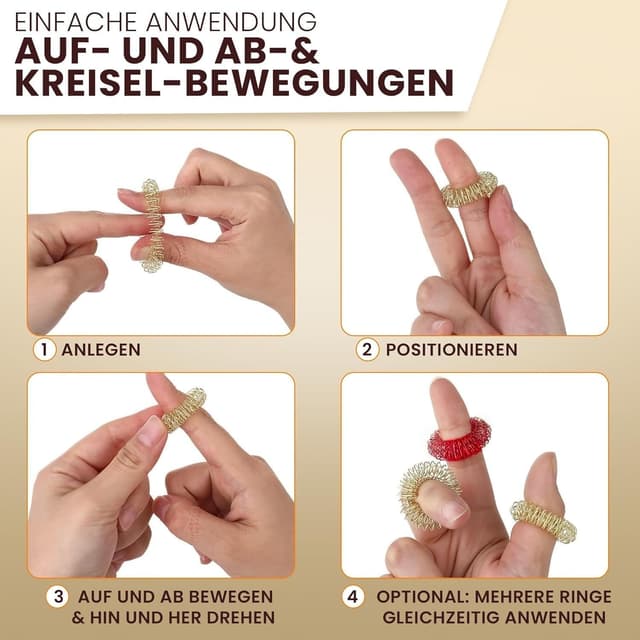 Detalle 1 de Massagefreund Akupressur Ringe Set 10-teilig