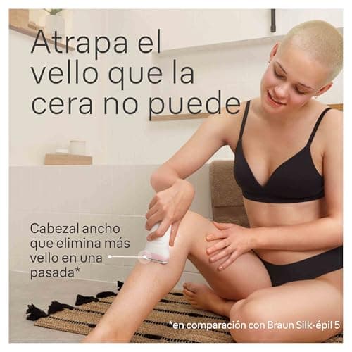 Detalle de Braun Silk-épil 7 7-030 (Blanco/Flamenco) depiladora eléctrica para uso en seco y en mojado
