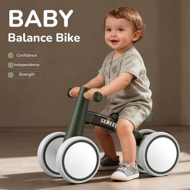 Thumbnail 2 de SEREED Baby Balance Bike 4 Wheels 12-24M