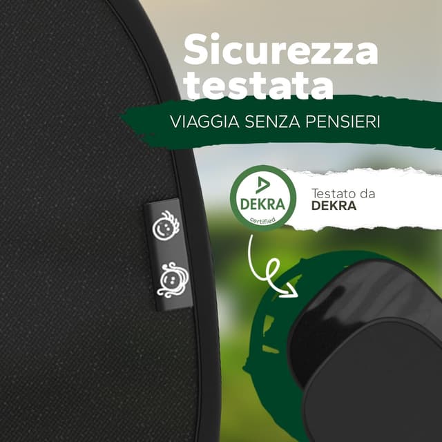 Detalle de Laneta parasole per bambini con protezione UV UPF50+ autoadesivo (certificato DEKRA) GSM 105