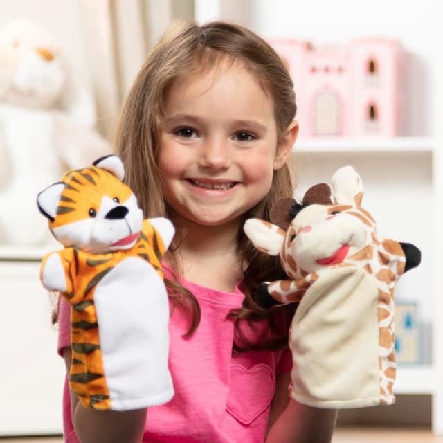 Thumbnail 6 de Melissa & Doug Zoo Friends Hand Puppets (Set of 4) – Elephant, Giraffe, Tiger and Monkey