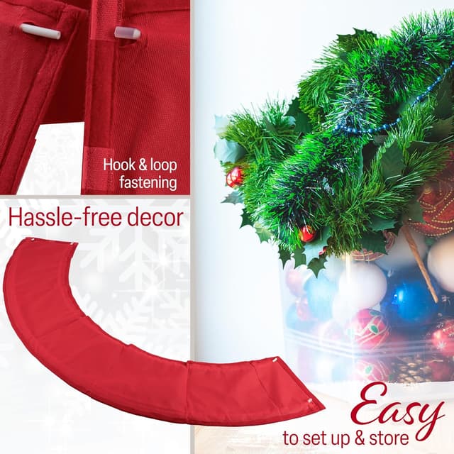Thumbnail 3 de DECO EXPRESS Falda de Árbol Navidad 🎄 - Diseño Merry Roja