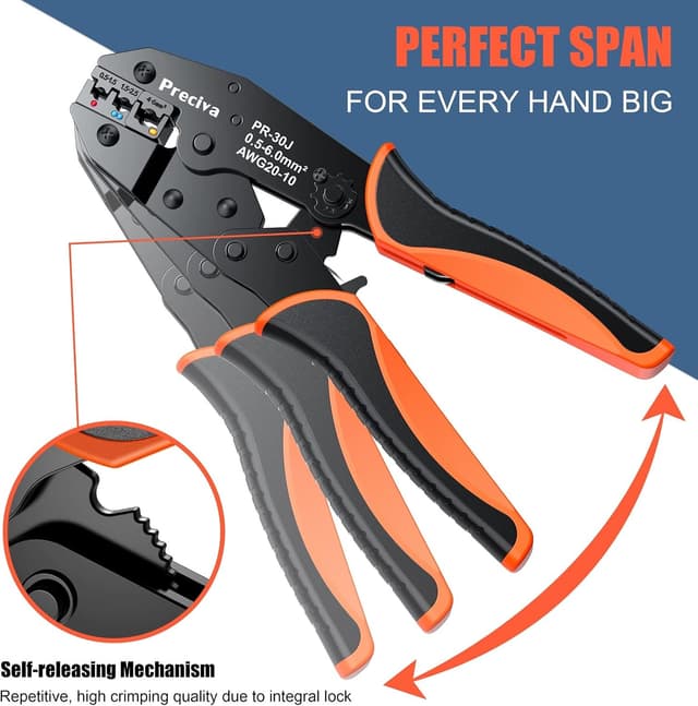 Thumbnail 3 de Preciva Ratchet Crimping Plier AWG20-10
