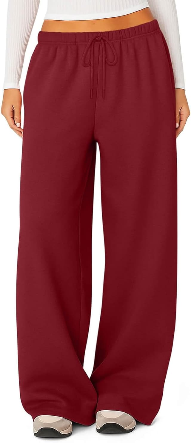 Thumbnail 6 de HeSaYep Women’s Fleece Lined Sweatpants — Winter Warm Wide-Leg Joggers with Pockets