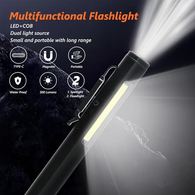 Detalle de flintronic Mini Lampe de Poche 600 mAh 🔦