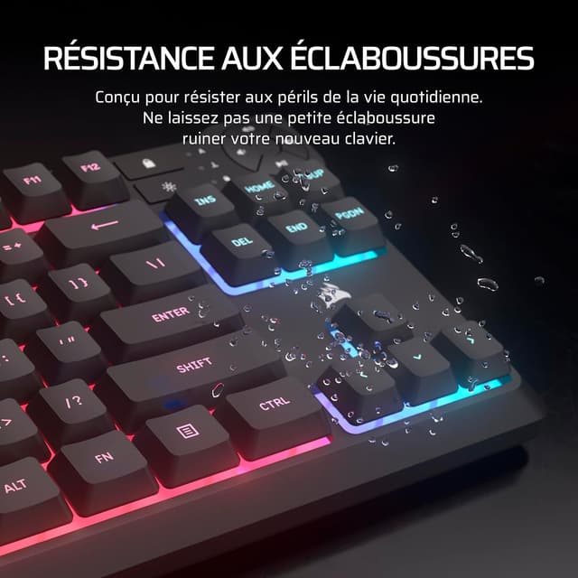 Detalle 2 de Corsair K55 Core TKL clavier gaming 1000Hz