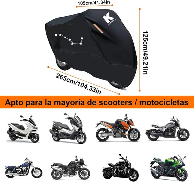 Thumbnail 3 de KOKOMALL Funda para Moto Impermeable 210D 3XL
