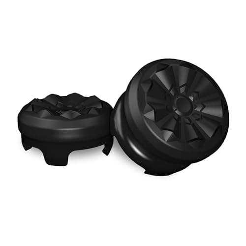 Detalle de KontrolFreek FPS Freek Galaxy Black para PS4 y PS5: grips de rendimiento con doble altura (tira alto y medio)