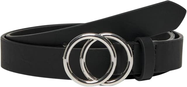 Detalle de Ceinture Only femme Onlrasmi Pu Jeans Belt Noos (ceinture) — Noir, boucle argentée