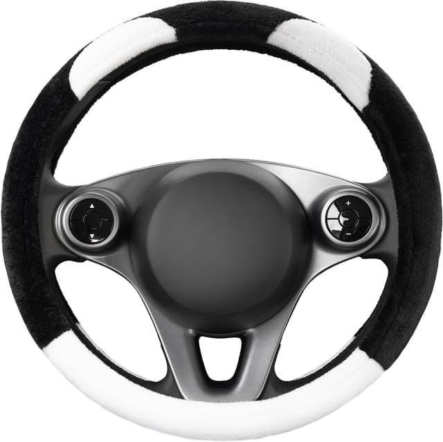 Imagen de Upgrade4cars Coprivolante 37-39 cm peloso nero-bianco en OfertitasTOP