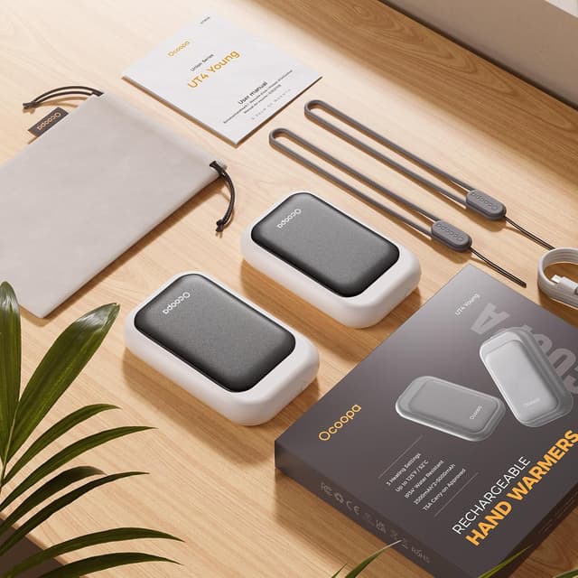 Detalle 2 de OCOOPA Magnetic Hand Warmers Rechargeable UT4 Young (2 Pack) – Ultra-thin electric hand warmers with 3 heat settings