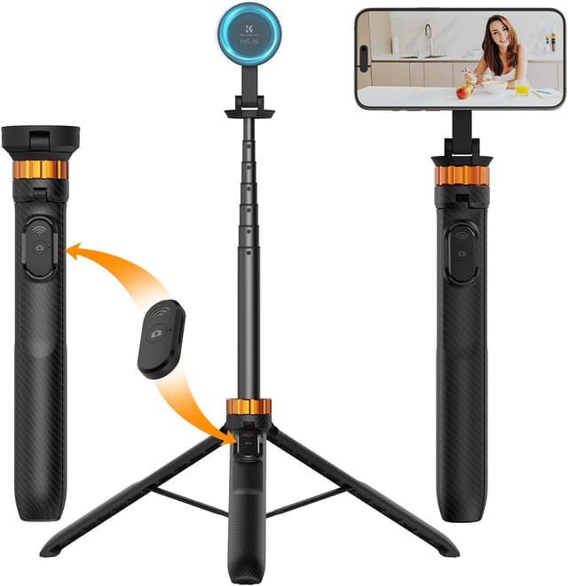 Detalle de K&F Concept MS19 Magnet Selfie-Stick 162 cm