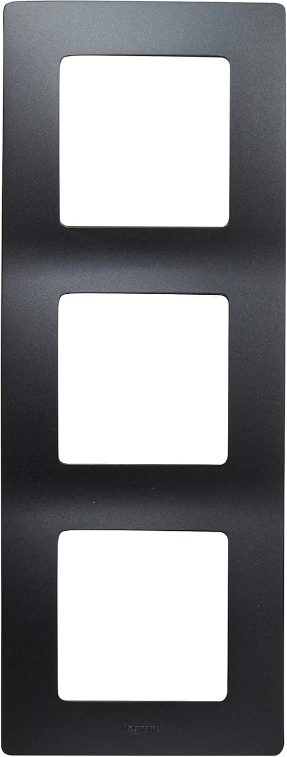 Detalle de Legrand 396417 cadre ou plaque pour mécanisme Niloé 3 éléments noir