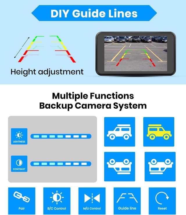 Thumbnail 5 de AUTO-VOX Rückfahrkamera kabellos 5" 1080P Monitor