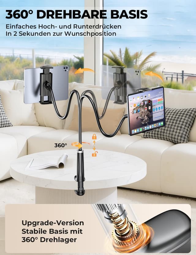 Thumbnail 1 de Schwanenhals Tablet Bett Halterung 360°