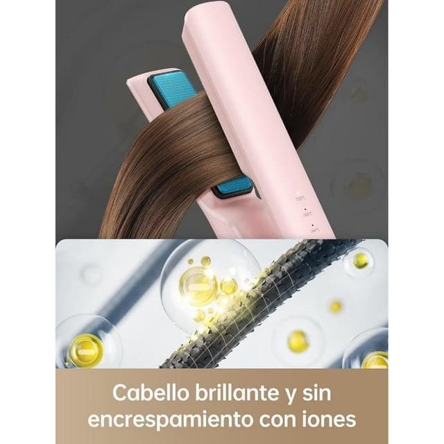 Detalle de dreame Hair Glamour AST14A plancha inalámbrica 2 en 1 rosa