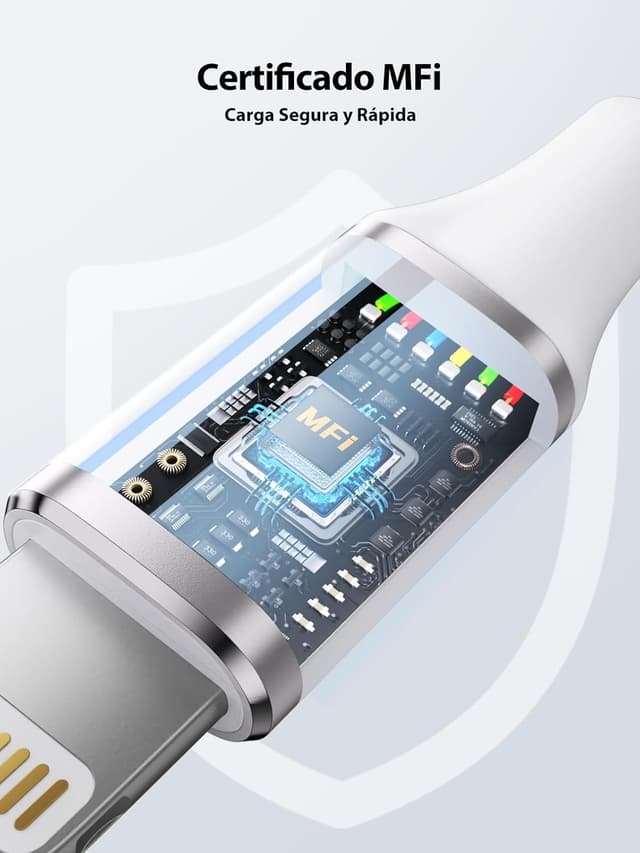 Detalle 1 de Aioneus Cable Cargador iPhone 2M