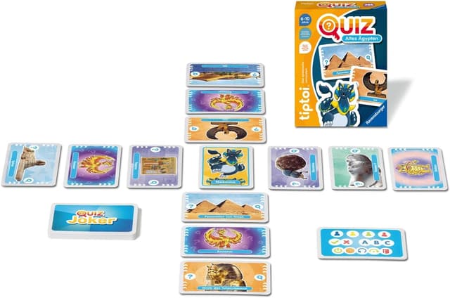 Detalle 2 de Ravensburger tiptoi 00166 „Quiz Altes Ägypten“ – interaktives Lern-Quiz für Kinder ab 6 Jahren, 1–4 Spieler