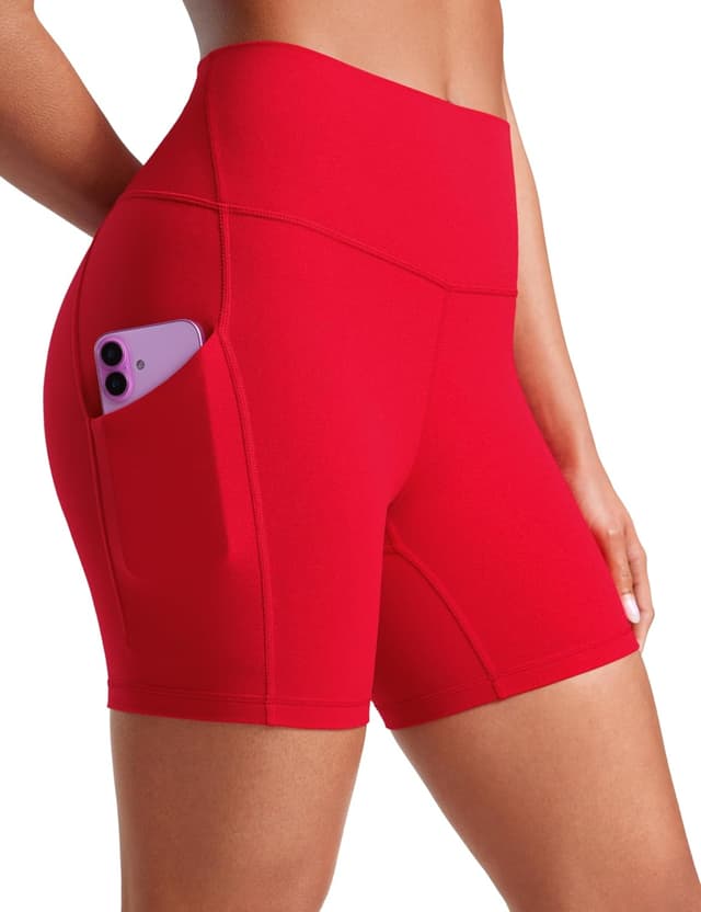 Detalle de CRZ YOGA Donna Butterluxe: shorts da allenamento con vita alta e tasche laterali (cucitura interna 13–20 cm)