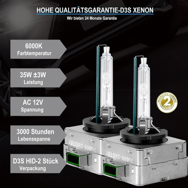 Thumbnail 4 de XELORD D3S Xenon 6000K 35W Scheinwerferlampe
