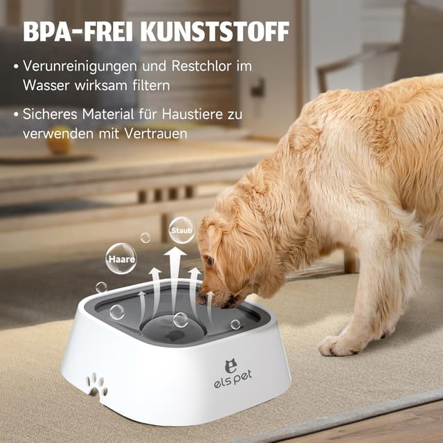 Detalle de ELS PET 1L Wassernapf auslaufsicher für Hunde
