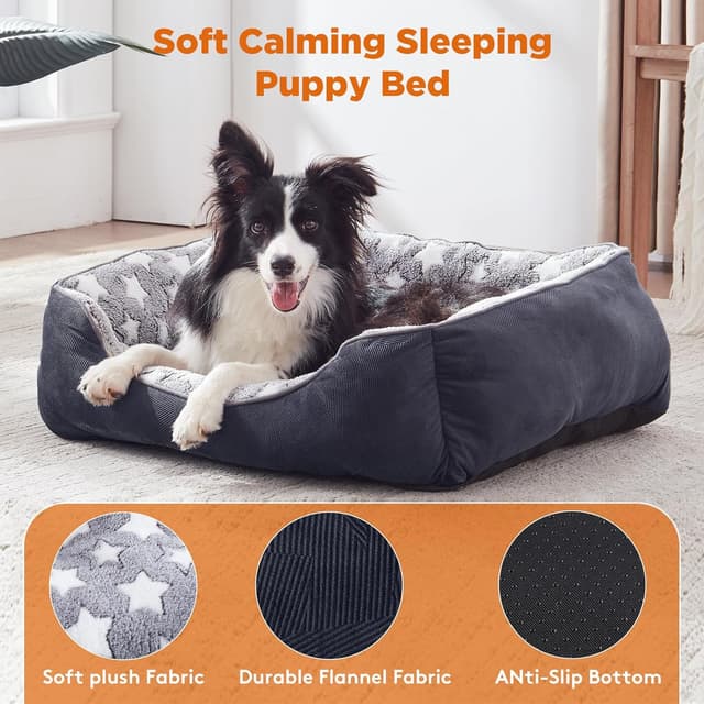 Detalle de MIXJOY dog bed XL for comfort, 89 x 64 x 23 cm