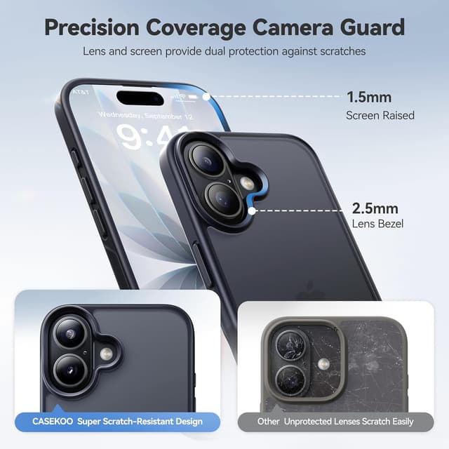 Detalle de CASEKOO Armor Shockproof iPhone 17 case 16FT