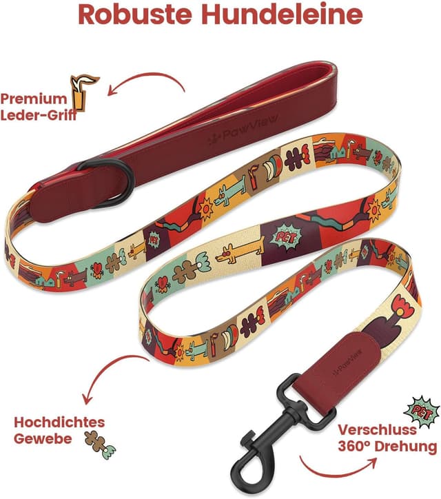 Detalle 2 de Sonnenaufgangs Stil Hundeleine Set S 1,5 m