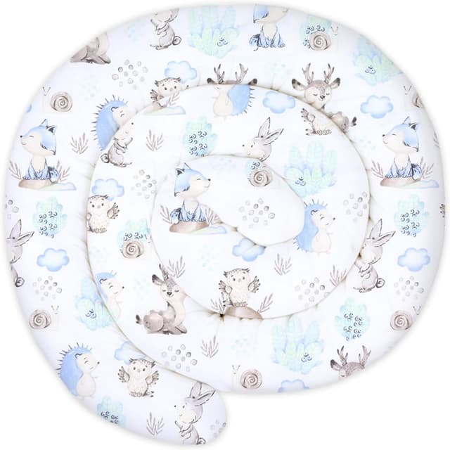 Thumbnail 6 de Totsy Baby XXL Bettschlange 200 cm – Bettkissen, Stillkissen & Bettkantenschutz mit Oeko-Tex-Zertifikat (weiße Sterne auf Grau)