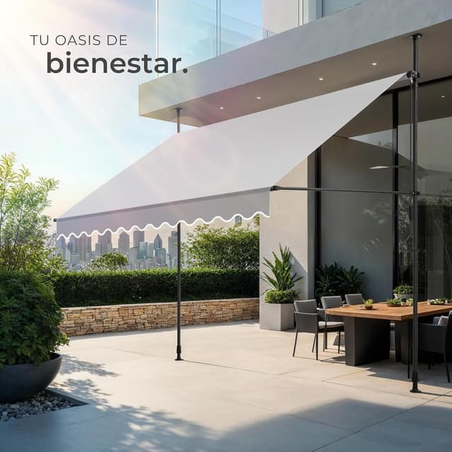 Thumbnail 6 de tectake® Toldo Terraza Manual 300cm, Resistente a UV y Agua ☀