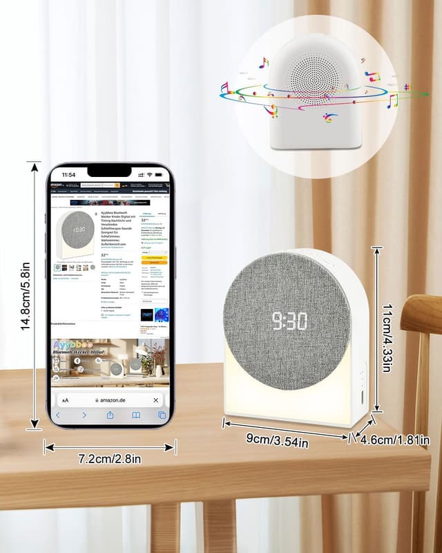 Thumbnail 4 de Ayybboo Wecker für Kinder mit Bluetooth