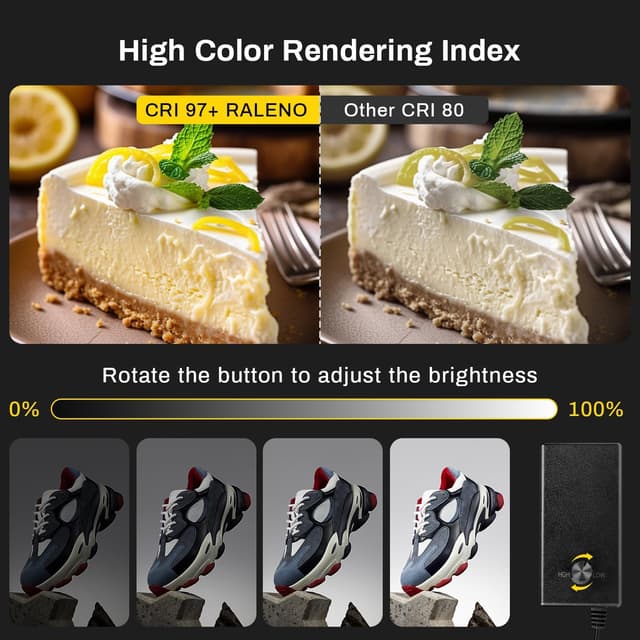 Thumbnail 1 de RALENO 50×50 cm Fotobox 4500 lm Lichtbox