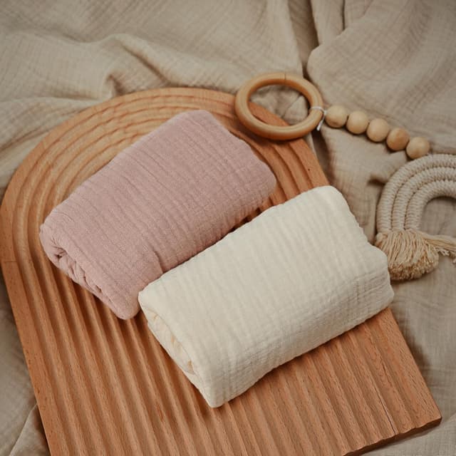 Thumbnail 6 de Soarwg Kids muslin fitted sheets pram pack of 2 (83 x 43 cm) – Moses basket & bassinet bedding