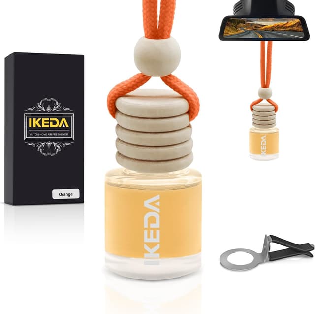 Detalle de ikeda candle Ikeda Autoduft Duftbaum für Auto & Zuhause (Orange-new), 10 ml