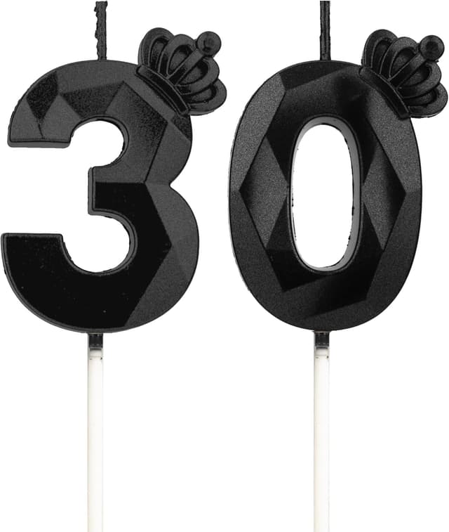 Thumbnail 6 de Geburtstagskerzen Zahlen 17 mit Krone 🕯