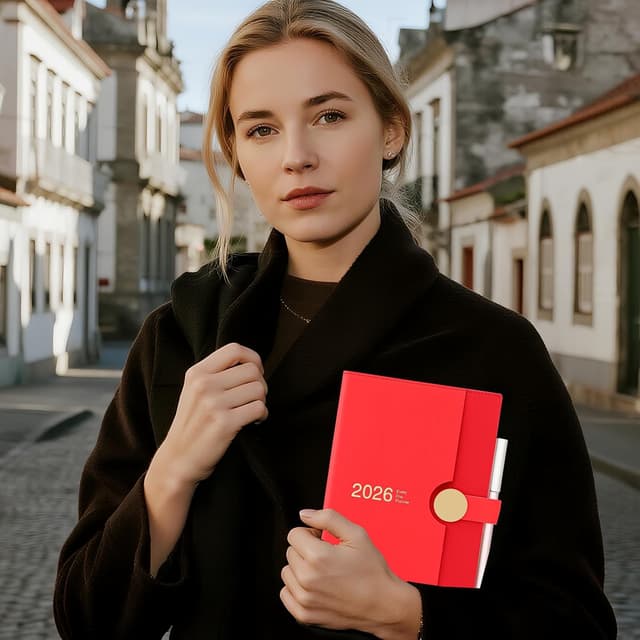 Detalle 2 de Agenda académica 2026 A5 una página por día