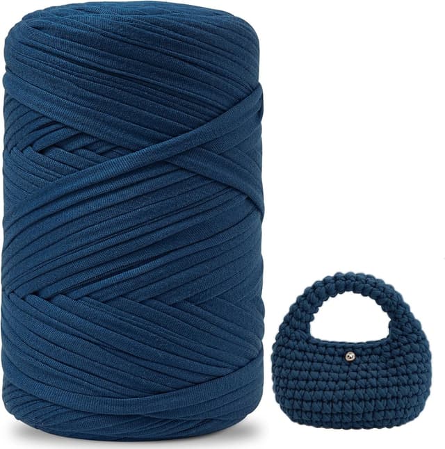 Detalle de iEGrow T-Shirt Garn 400 g Jeansblau